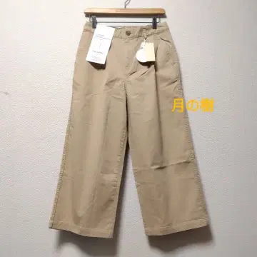 스튜디오 클립 와이드 크롭 팬츠 치노 팬츠 베이지