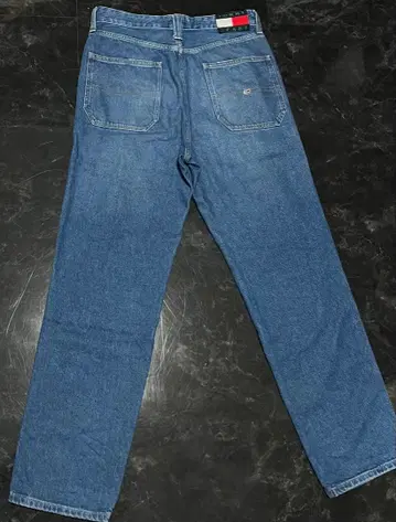 TOMMY JEANS 블루 데님 팬츠 스트레이트