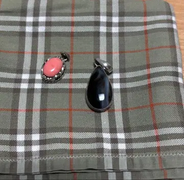 실버 925 핑크와 블랙 펜던트 탑