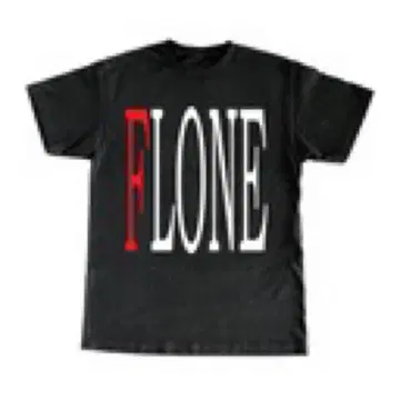 비론풍 VLONE FLONE 프린트 블랙 T셔츠
