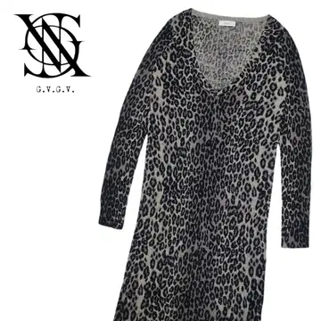 G.V.G.V/호피 니트 원피스/레오파드/익명 배송/무료 배송