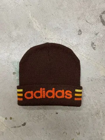 90s 아디다스 니트 모자 비니 y2k 브라운