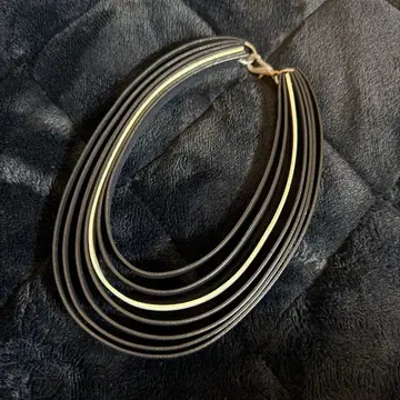 새상품급**7연 가죽 목걸이 초커