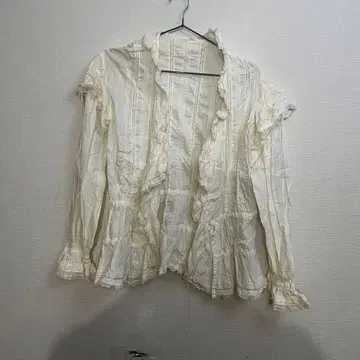 핑크하우스 프릴 오버 블라우스