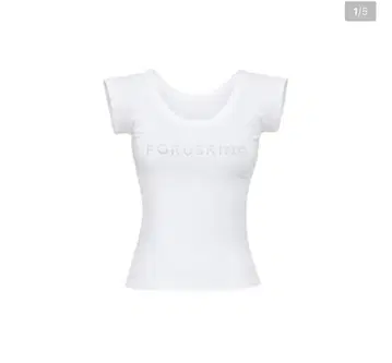 forusring 주얼 로고 T셔츠 화이트