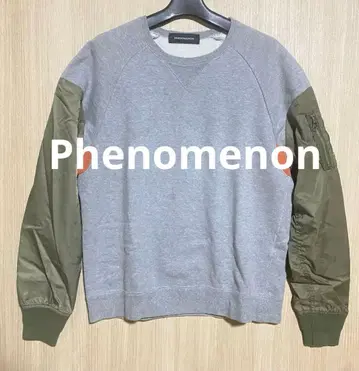 PHENOMENON 그레이 올리브 맨투맨 트레이닝복