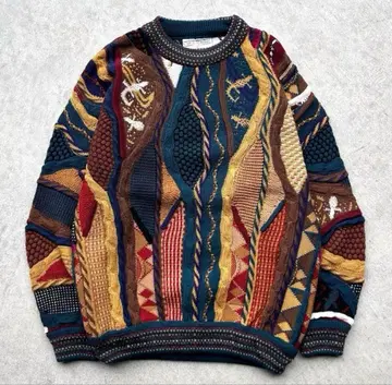 구제 의류 90's Carlo Alberto 3D 입체 멀티 컬러 니트