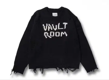 VAULT ROOM 데미지 니트 스웨터 블랙