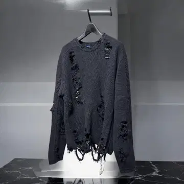 GAP 데미지 가공 니트 스웨터 M 블랙