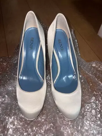 BENIR 화이트 펌프스 36 12cm 힐 브라이덜 신발