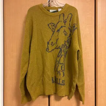 BALLSY 기린 니트 스웨터 머스타드 프리 사이즈