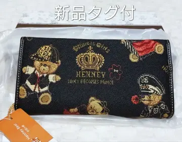 Henney Bear 왕관 테디베어 패턴 삼단 장지갑 새상품