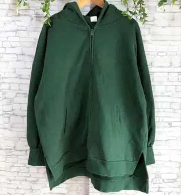 Gap 갭 집업 후드티 (M) 남성용 그린 속기모 루즈핏