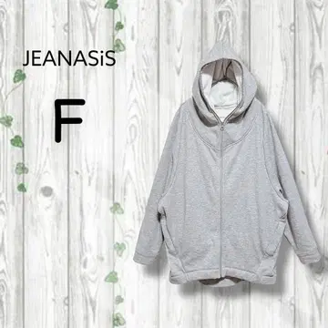 지나시스 JEANASIS 후드티 속기모 지퍼 포켓 그레이