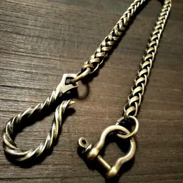 놋쇠 훈증 뜨개질 10mm 지갑 체인 빈티지 브라스 꼬임