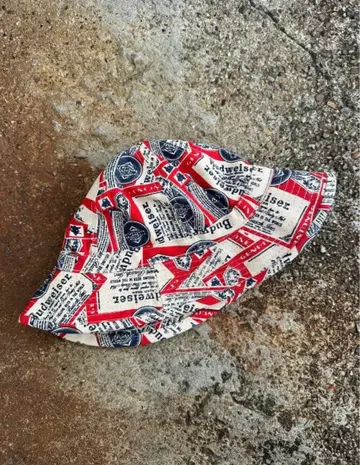 버드와이저 빈티지 USA 올 패턴 햇 초퍼 데드스탁