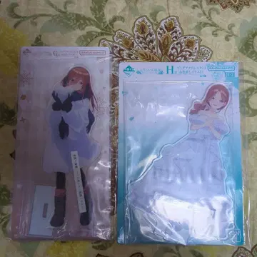 제일복권 5등분의 신부 G상 H상 나카노 미쿠 빅 아크릴 스탠드 세트