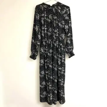 coca 꽃무늬 롱 원피스 블랙