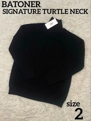 BATONER 바토너 시그니처 터틀넥 니트 블랙