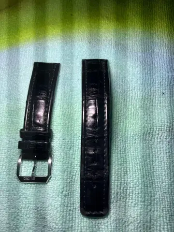 IWC 정품 블랙 크로커다일 시계 벨트 정품 버클 포함