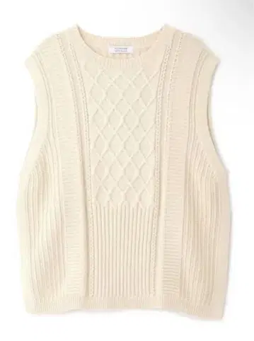 [ HUMAN WOMAN ] 코튼 믹스 케이블 베스트