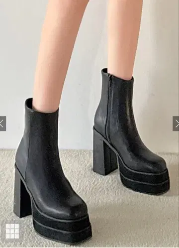 GRL 그레일 블랙 사이드 고어 부츠