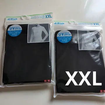 UNlQLOAIRism UV컷 크루넥T XXL 블랙 2장 실크