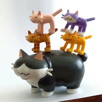 쌓는 고양이 마그넷 마스코트 6개