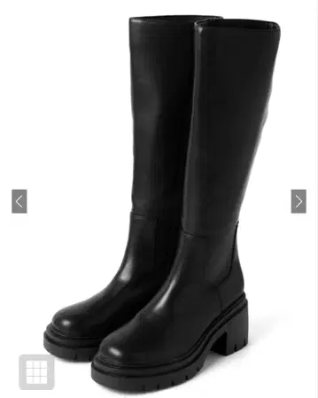 가죽 러프 솔 롱 부츠[zr1072] 블랙