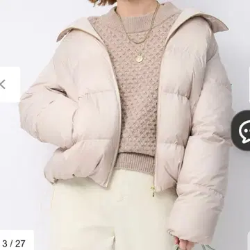 23구 [세탁 가능] 실레타프타 컴팩트 다운 베이지 계열 사이즈 38