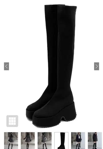 스트레치 니트 통굽 롱 부츠 [zr1194] GRL