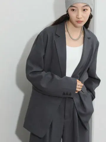 택 포함 새상품 [NOGLE/노글] 오버라이트 테일러드 자켓