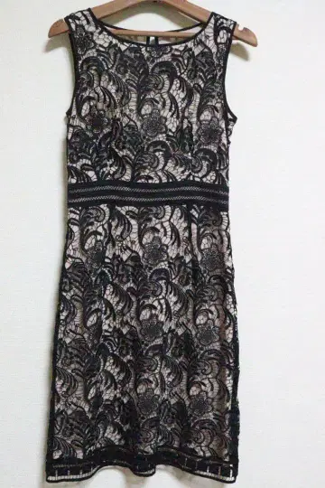 ANAYI 아나이 전체 레이스 자수 슬리브리스 원피스 사이즈 38