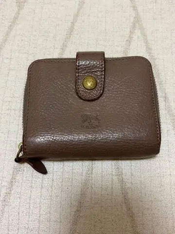 일비종떼 IL BISONTE 접이식 지갑 라운드 지퍼 그레이