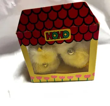 쇼와 레트로 팬시 닭 마스코트 봉제 인형 KOWA 박스형