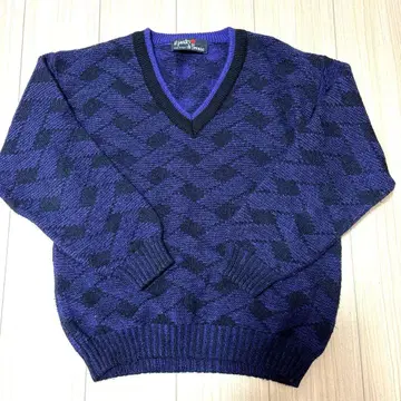 il pinto di Firenze 보라색 V넥 니트 스웨터 901번