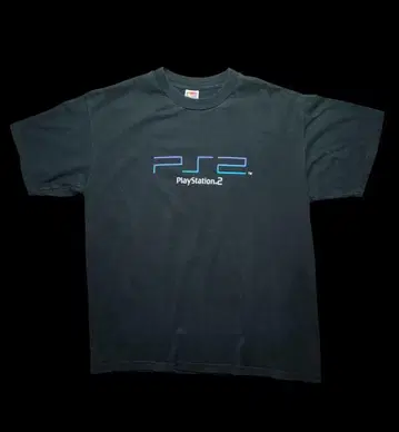 90s Y2K 빈티지 SONY 플레이스테이션 기업 로고 티셔츠 PS2