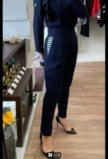 보더스 앳 발코니 블랙 캐주얼 팬츠