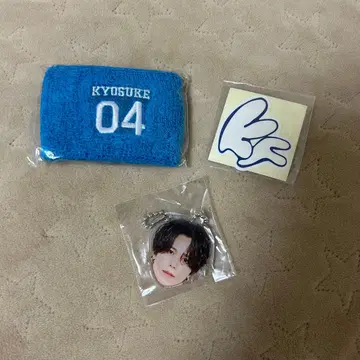 INI 후지마키 쿄스케 얼굴 아크링 키링 리스트 밴드 스티커