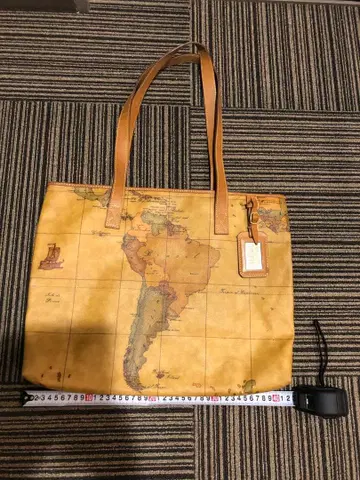 PRIMA CLASSE 플리마클라세 지도 도안 가죽 토트백 새상품급