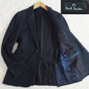 PS Paul Smith 테일러드 자켓 스트레치 그레이 별자리 패턴 M