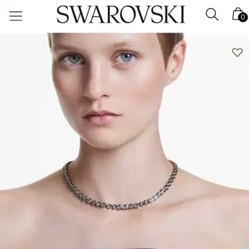 스와로브스키 Imber 테니스 목걸이 라운드 컷 / 그레이