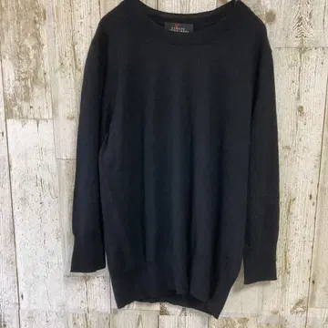 레킵 요시에 이나바 캐시미어 100% 니트 긴팔 블랙 40 사이즈