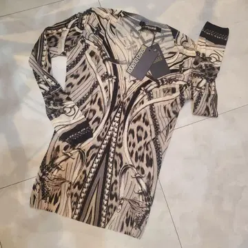 Roberto Cavalli 애니멀 프린트 긴팔 니트