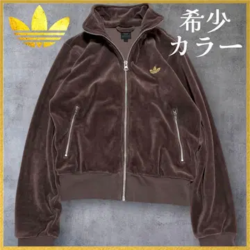 [새상품급] 인기 컬러 아디다스 자수 로고 벨로아 트랙 자켓 브라운