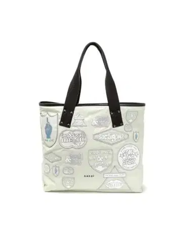 새상품 sacai x Gonz Multi Patch 토트 라지 화이트