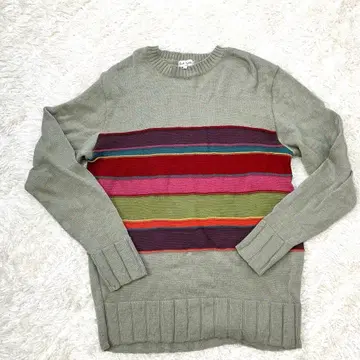 새상품급! 폴스미스! 멀티 보더 니트 스웨터 L