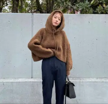 CLANE 니트 후드티