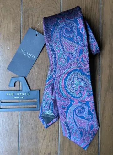 TED BAKER 페이즐리 무늬 넥타이 미사용