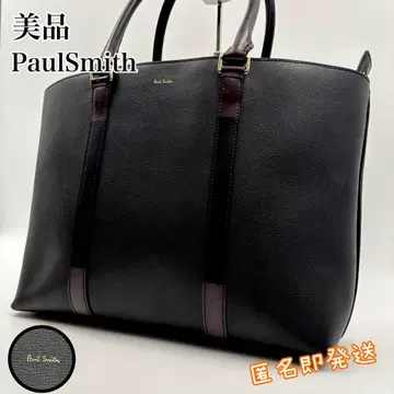 새상품급 PaulSmith 토트백 금 로고 바이컬러 대용량 자립형